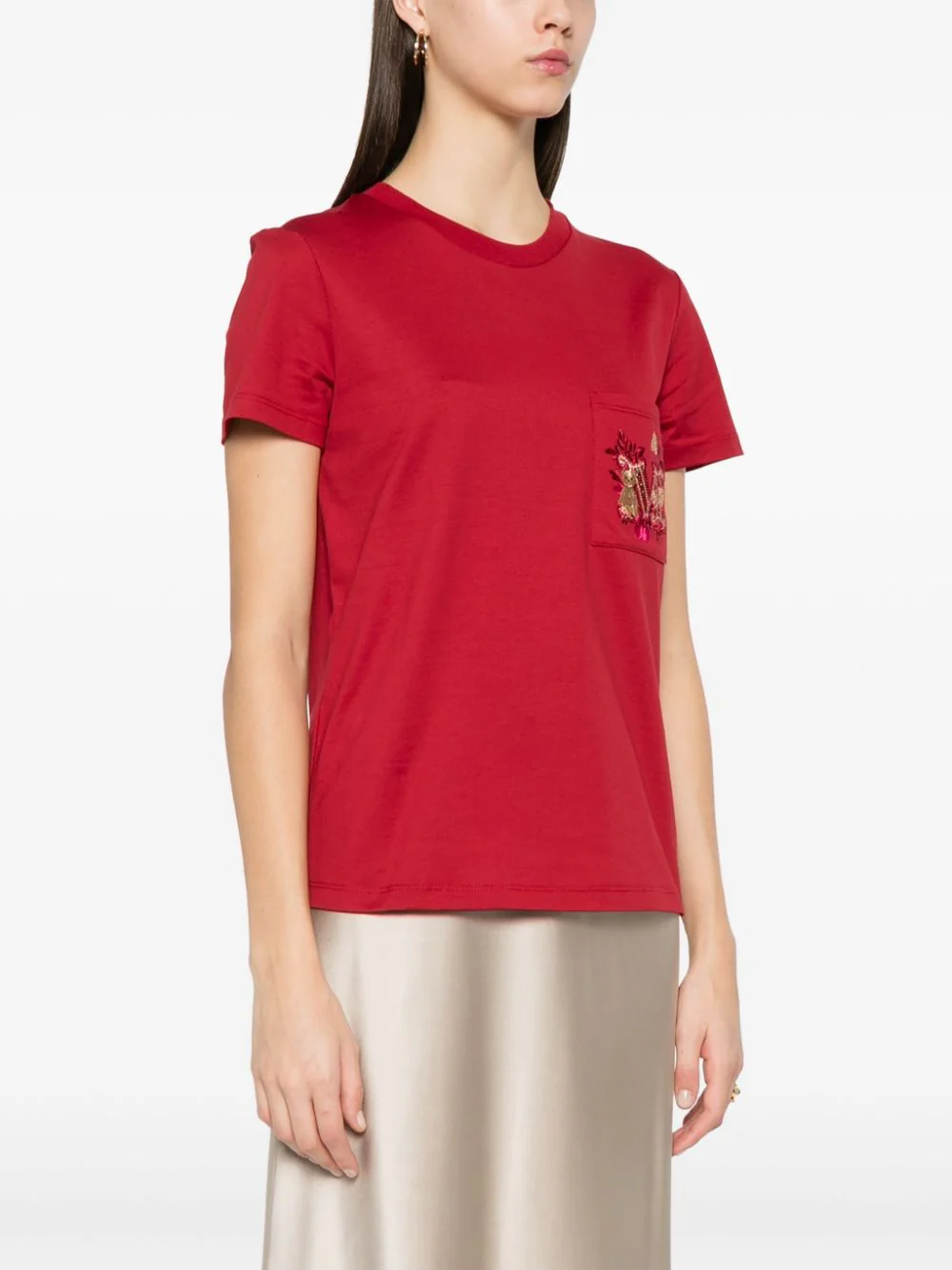 Max Mara Nunzio T-Shirt Red - Image 6