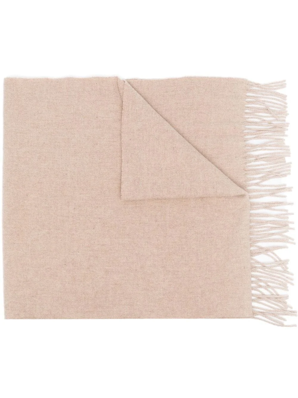 Toteme Classic Wool Fringe-Edge Scarf Light Beige - Image 3