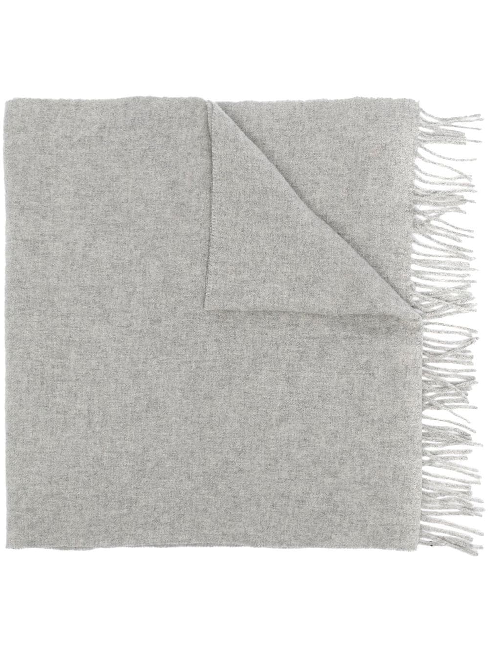 Toteme Classic Wool Fringe-Edge Scarf Light Grey - Image 3
